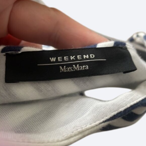 Weekend Max Mara striped navy dress size M - Picture 3 of 4